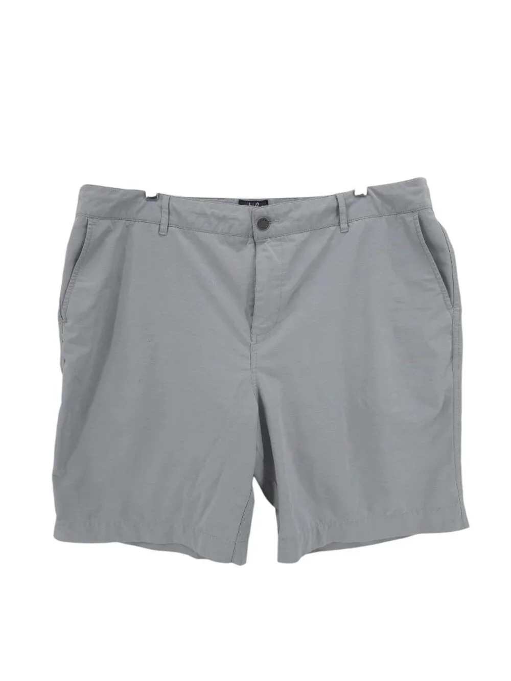 FAHERTY All Day Shorts Light Gray Black Drawstring Stretch Size 38